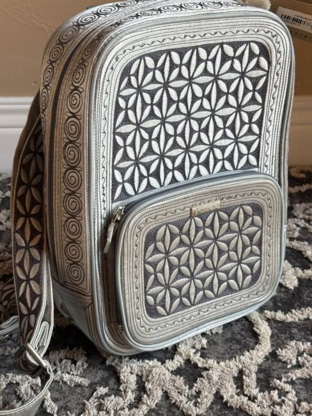 Banda Bags Silver Backpack Purse